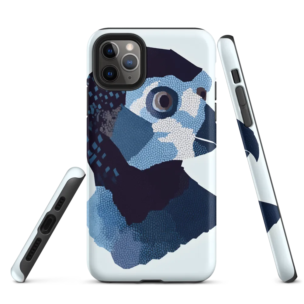 Abstract Avian Portrait in Blue