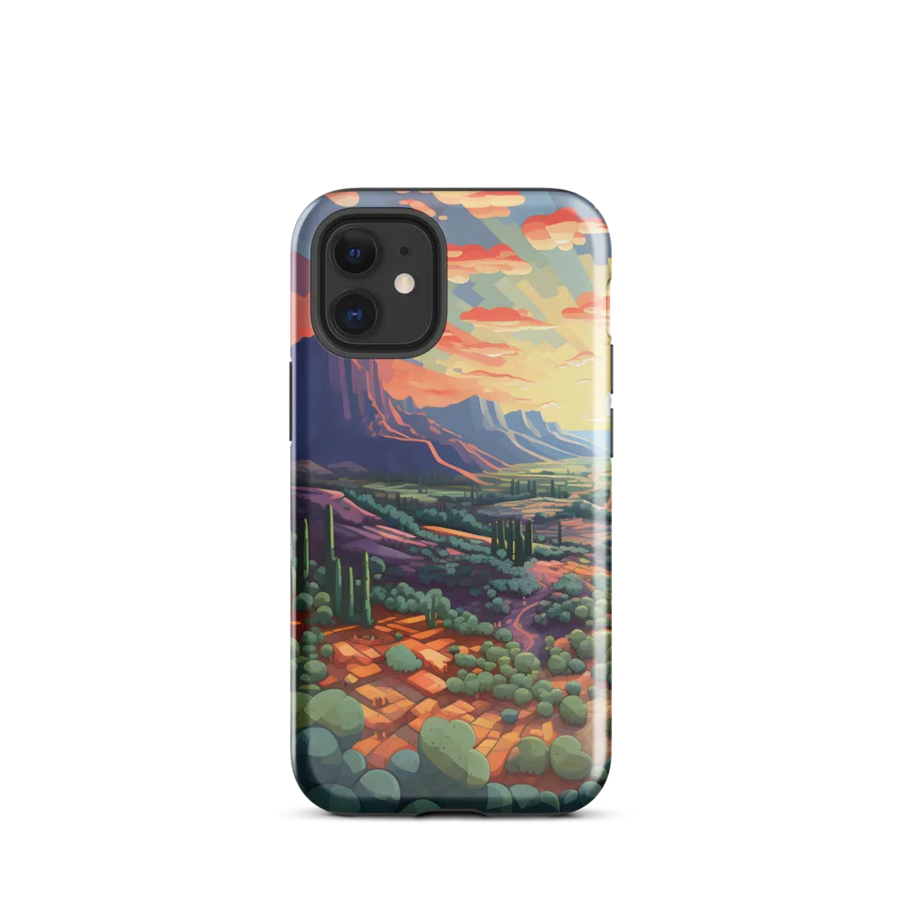 Desert Serenity at Dusk | Phone Case |  12 mini | Tough Case | Glossy