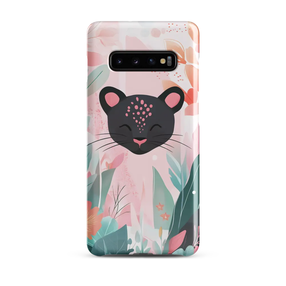 Whimsical Panther in Bloom | Phone Case |  S10 Plus | Snap Case | Glossy