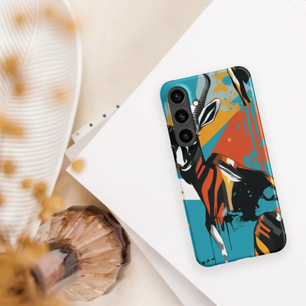 Dynamic Antelope in Vivid Abstract