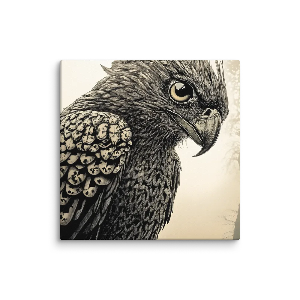 Majestic Owl in Detail | Canvas | 20″×20″
