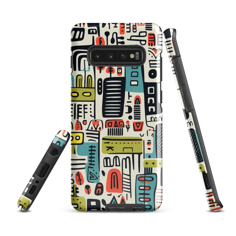 Urban Whimsy: A Playful Cityscape | Phone Case |  S10 Plus | Tough Case | Glossy