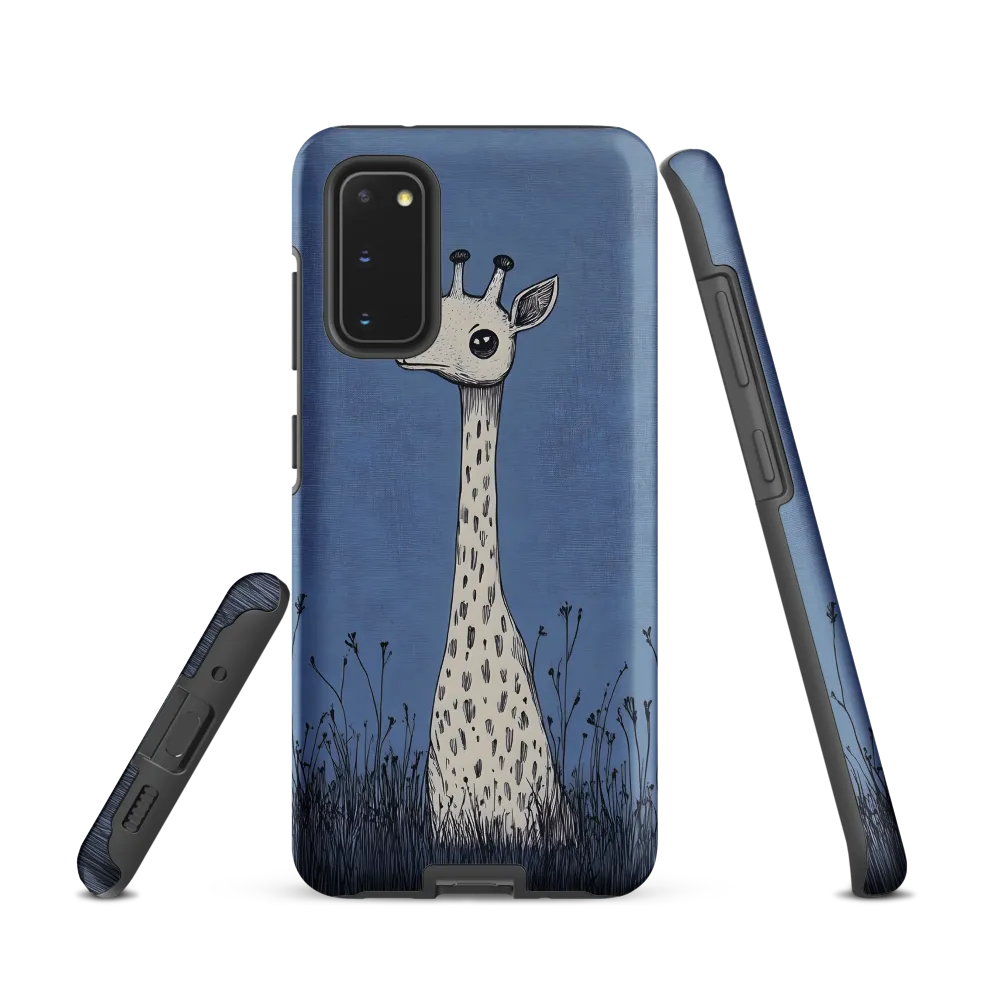 Whimsical Giraffe in Blue