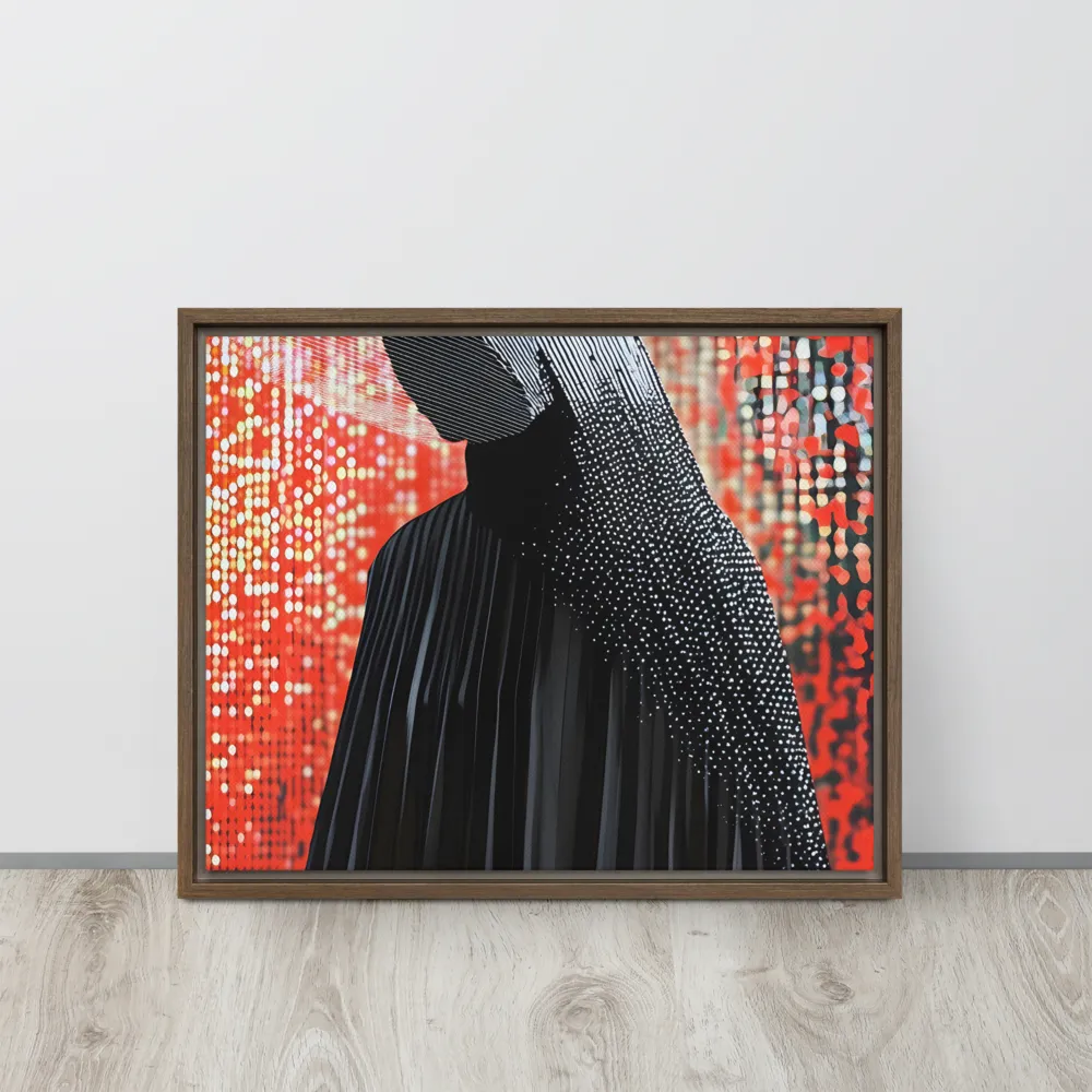 Veil of Modernity | Canvas with Brown Frame | 16″×20″