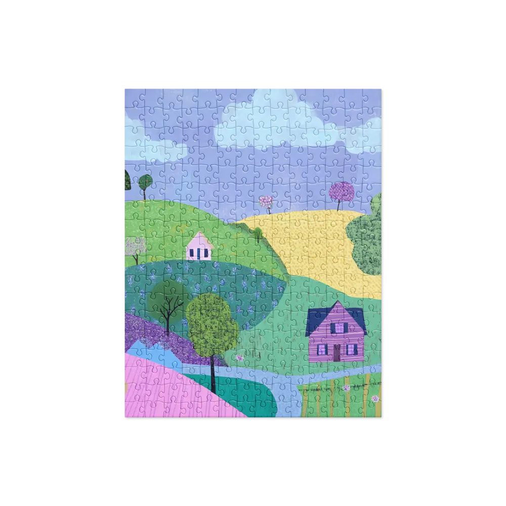 Whimsical Hills and Quaint Homes | Jigsaw Puzzle | 252 pieces