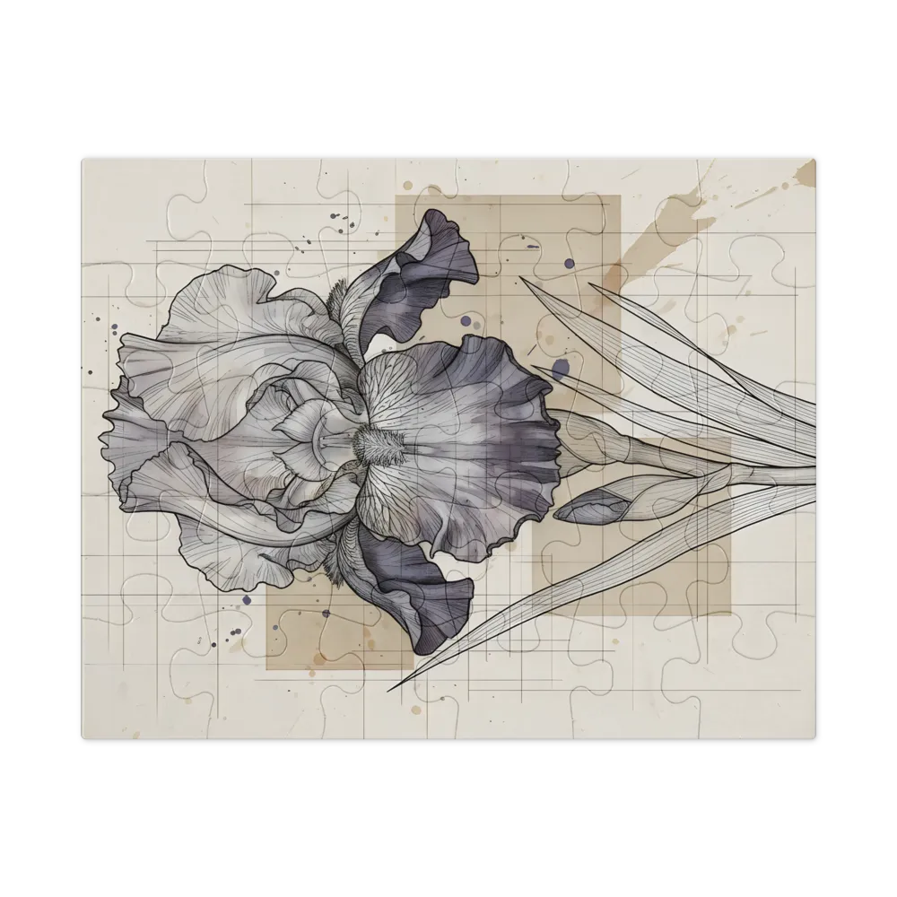 Iris Study 
 Jigsaw Puzzle in Tin Box