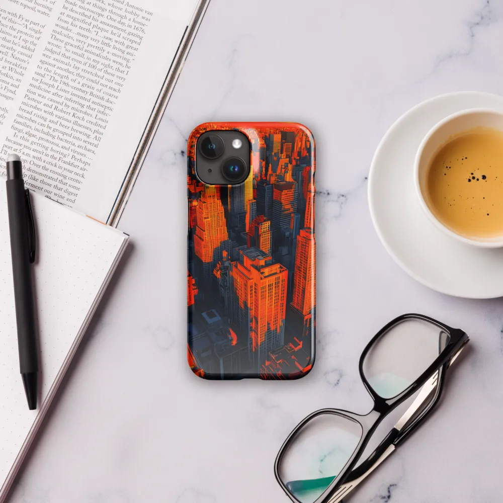 Urban Dawn: A Digital Ode to Skyscrapers | Phone Case |  15 | Snap Case | Glossy