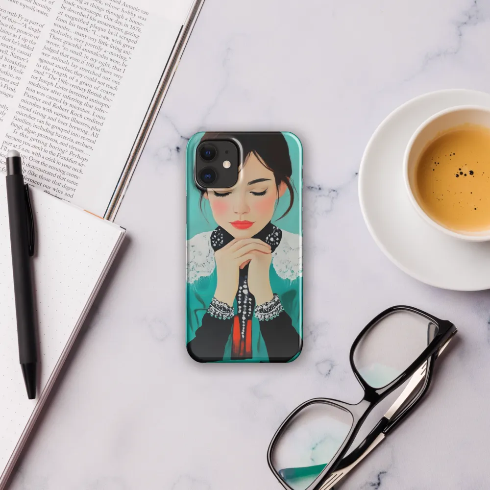 Serenity in Turquoise | Phone Case |  12 Mini | Snap Case | Glossy