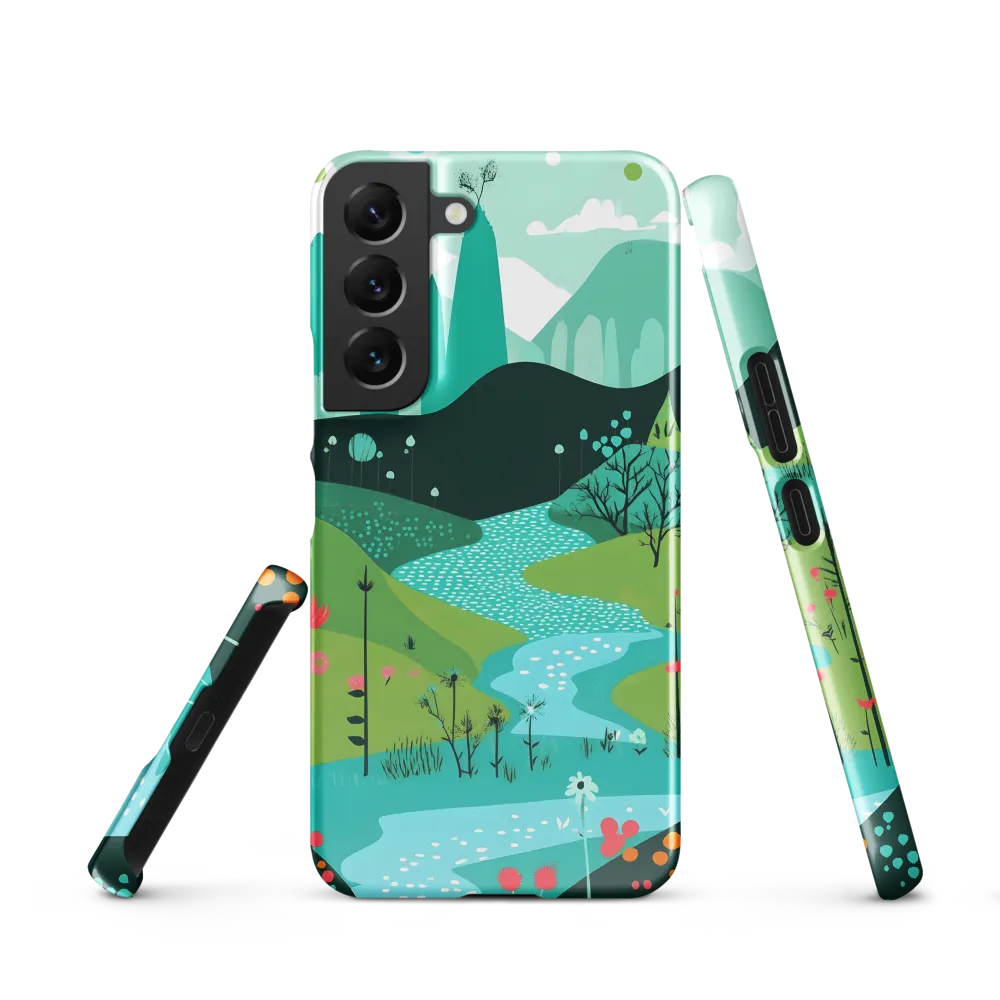 Whimsical River in a Lush Landscape