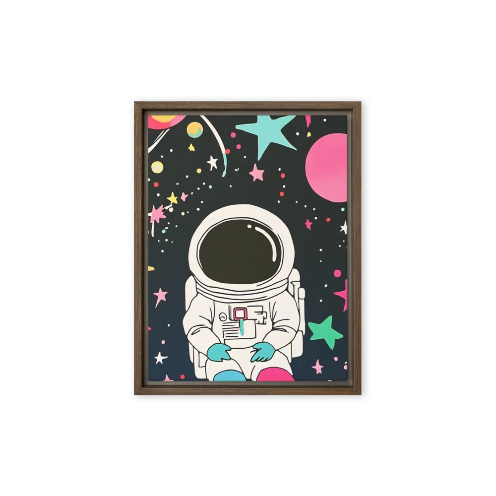 Cosmic Dreamer | Canvas with Brown Frame | 9″×12″