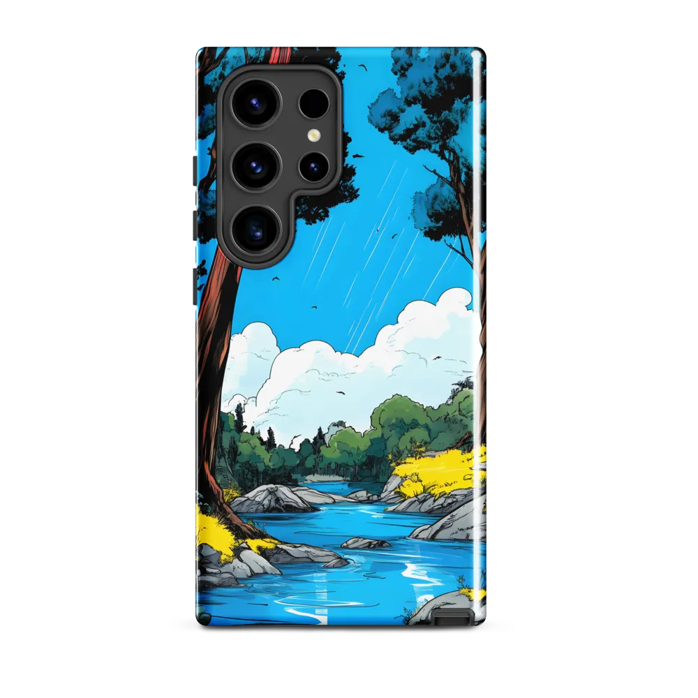 Tranquil River in a Comic Landscape