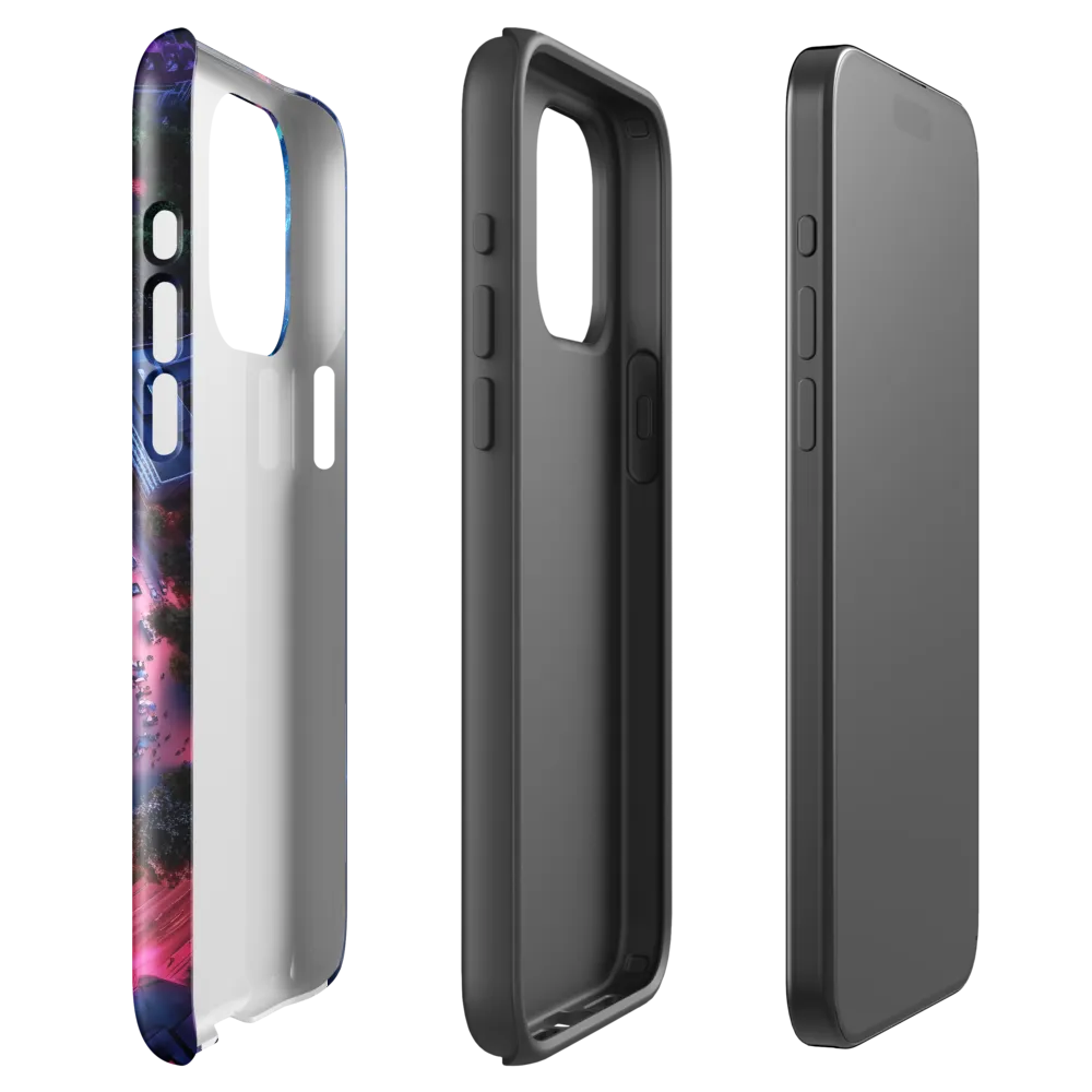 Twilight Reflections: A Serene Beach Aerial | Phone Case |  15 Pro Max | Tough Case | Glossy
