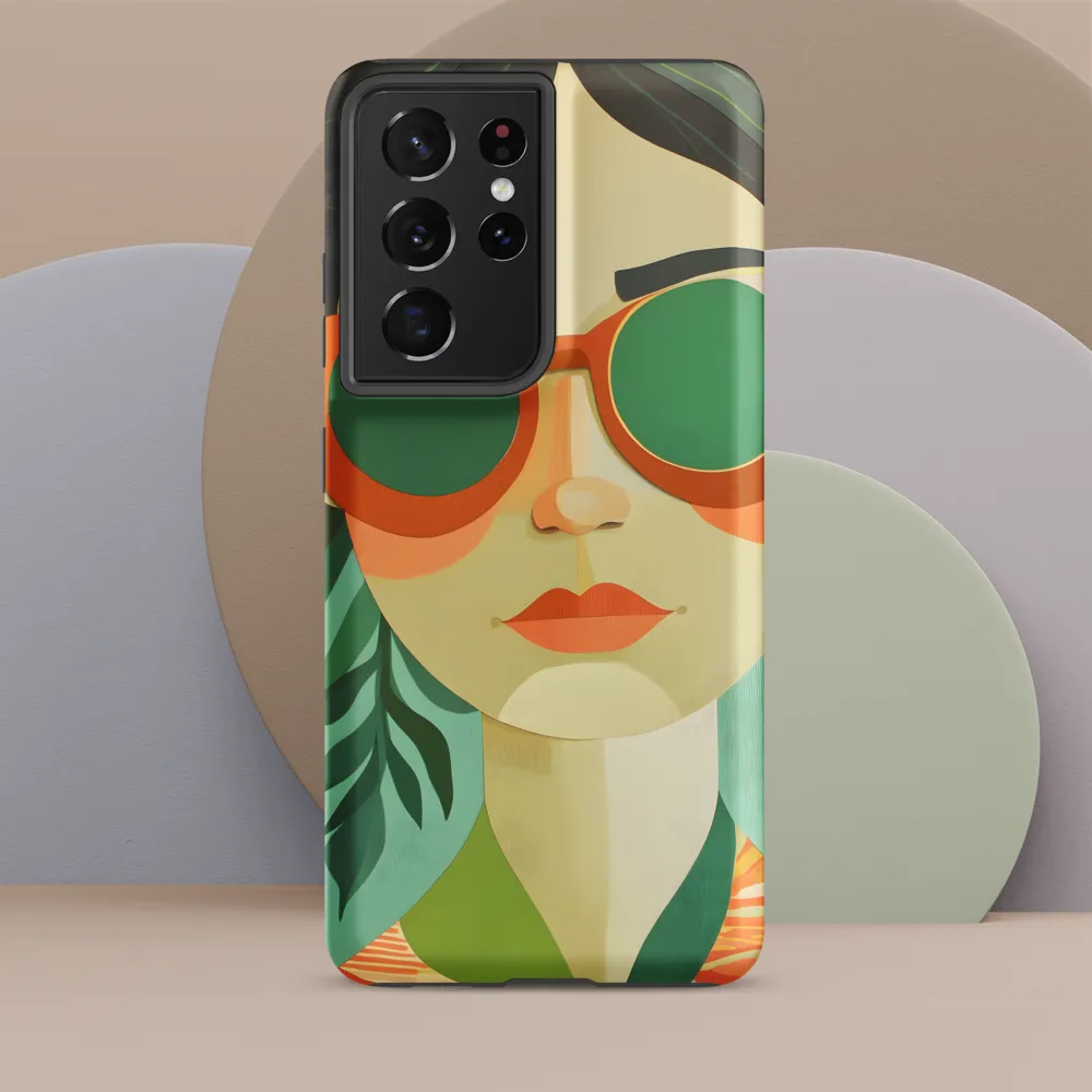 Bold Serenity: A Modern Portrait | Phone Case |  S21 Ultra | Tough Case | Matte