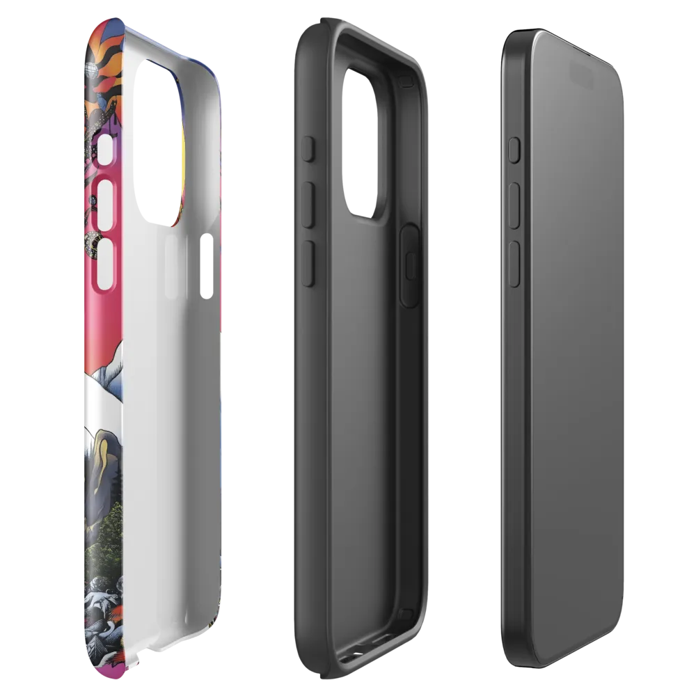 Mystical Majesty of the Psychedelic Deer | Phone Case |  15 Pro Max | Tough Case | Glossy