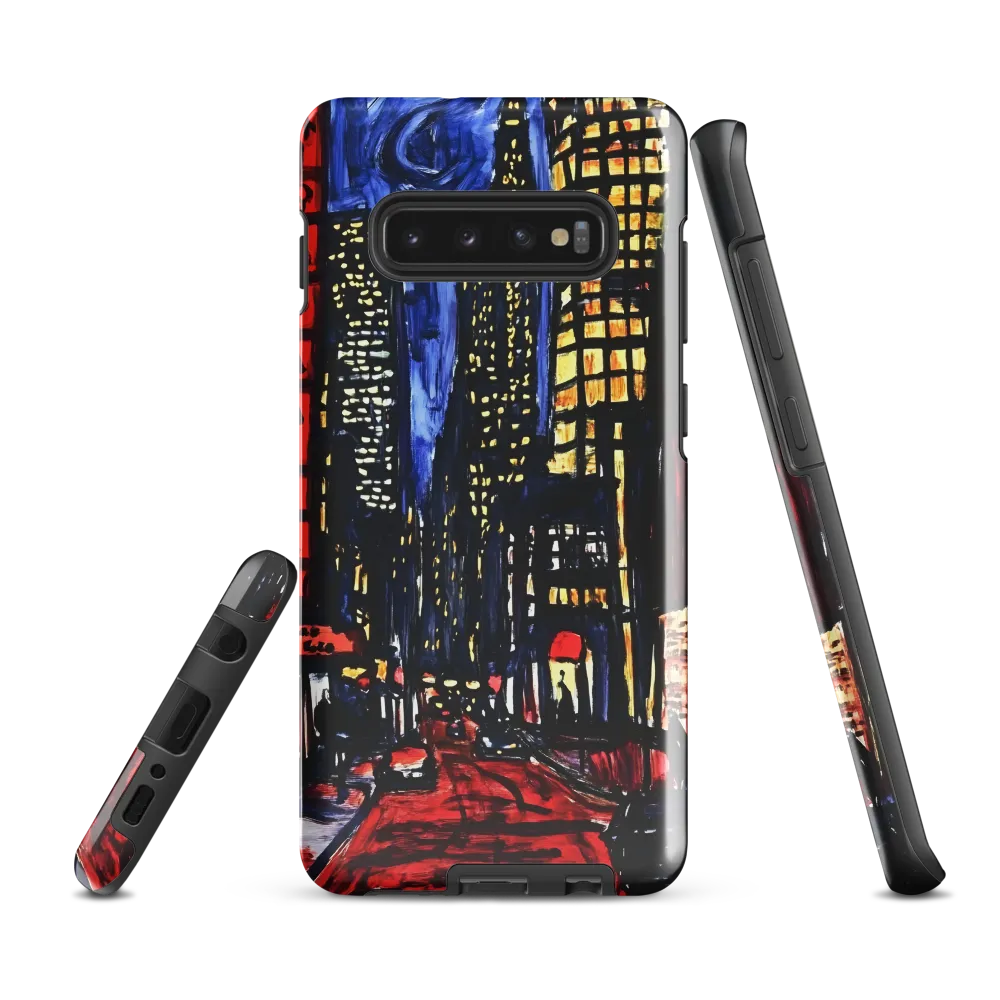 Urban Nightscape: A Journey Through Neon Lights | Phone Case |  S10 Plus | Tough Case | Glossy