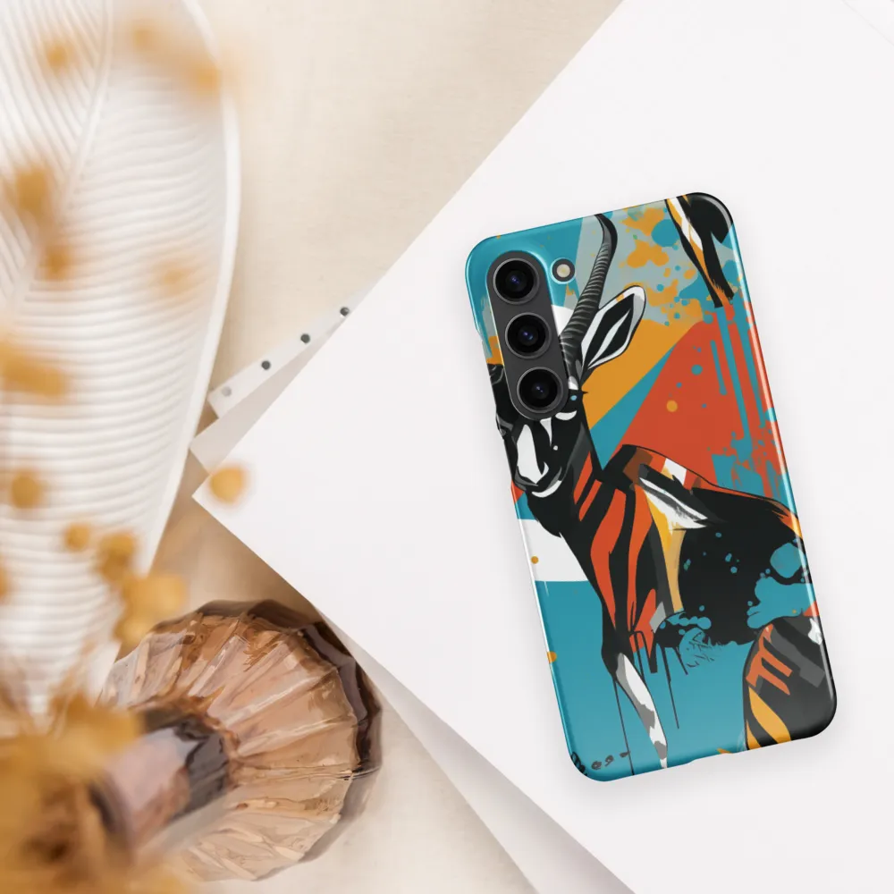 Dynamic Antelope in Vivid Abstract