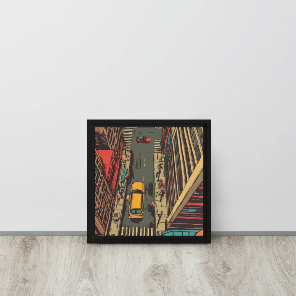 Urban Symphony | Canvas with Black Frame | 12″×12″