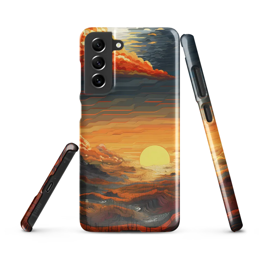 Ethereal Sunset: A Serene Landscape in Flowing Forms