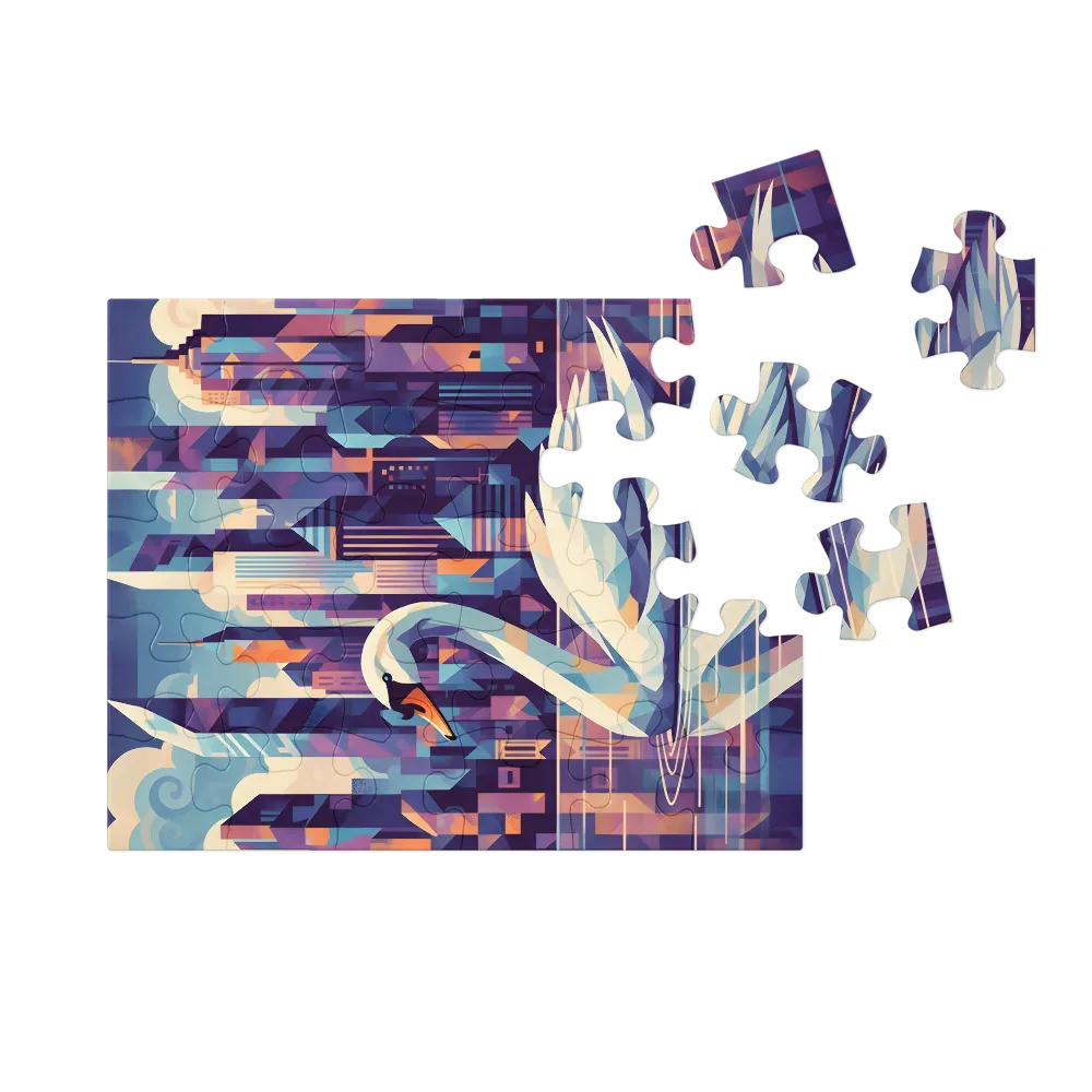 Metropolitan Swan 
 Jigsaw Puzzle in Tin Box