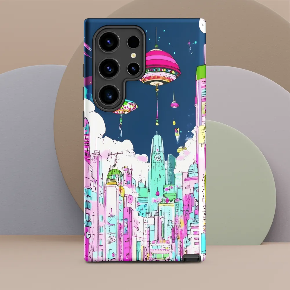 Futuristic Cityscape with Floating Structures