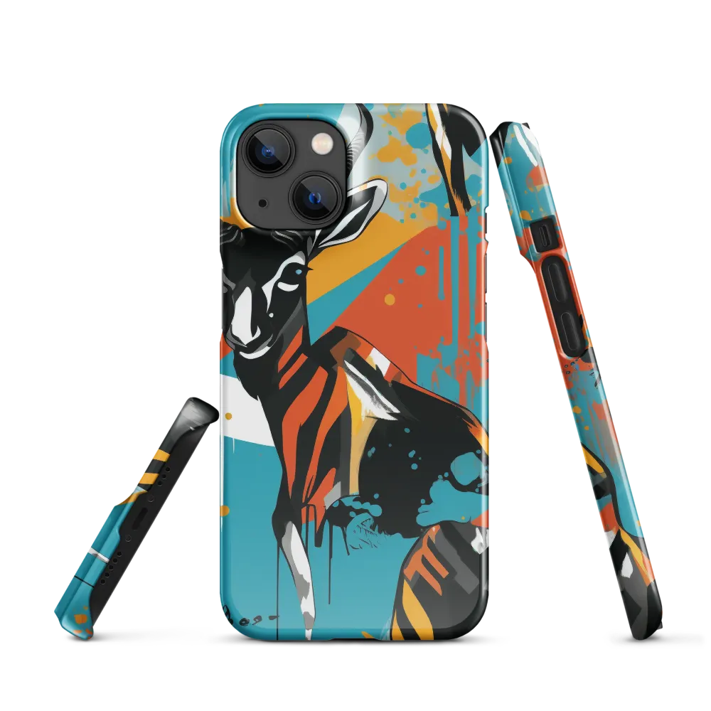 Dynamic Antelope in Vivid Abstract
