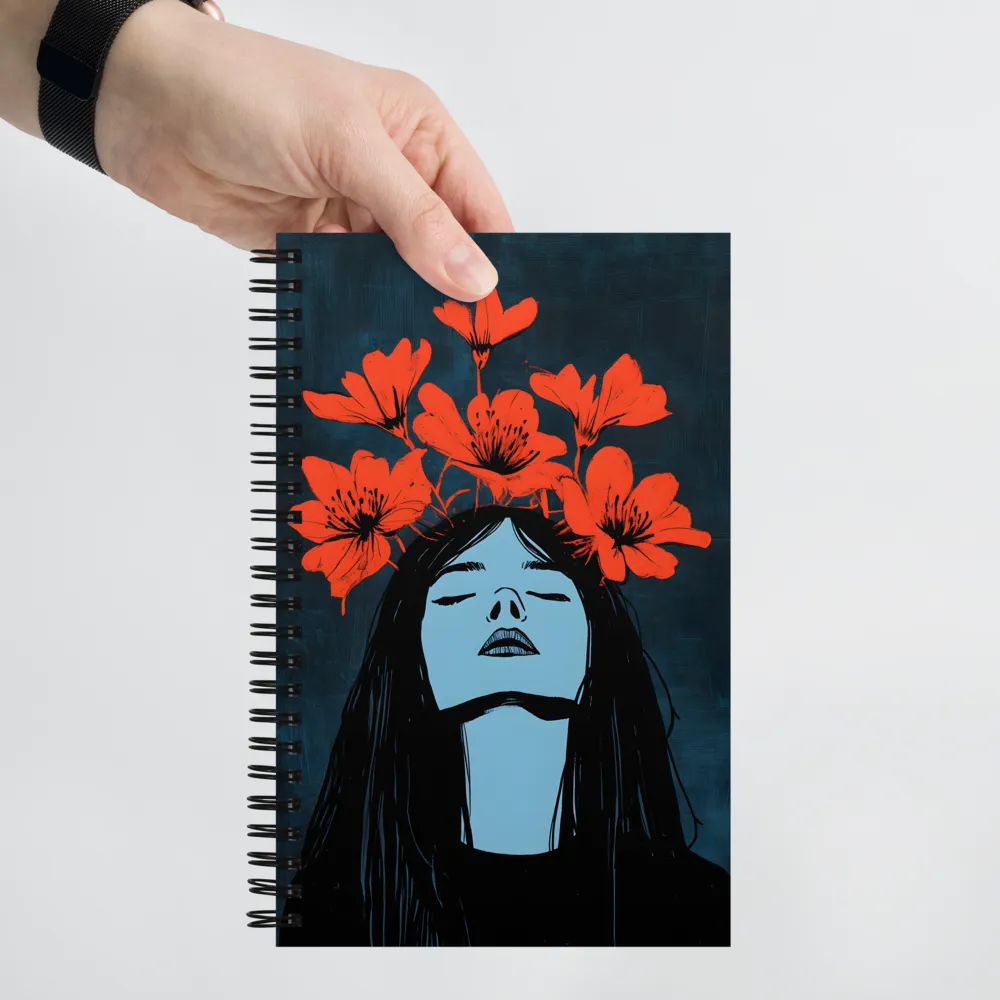 Crowned in Bloom | Spiral Notebook