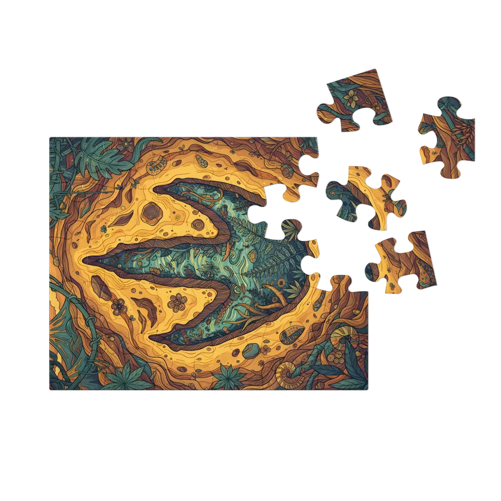Verdant Footprint 
 Jigsaw Puzzle in Tin Box