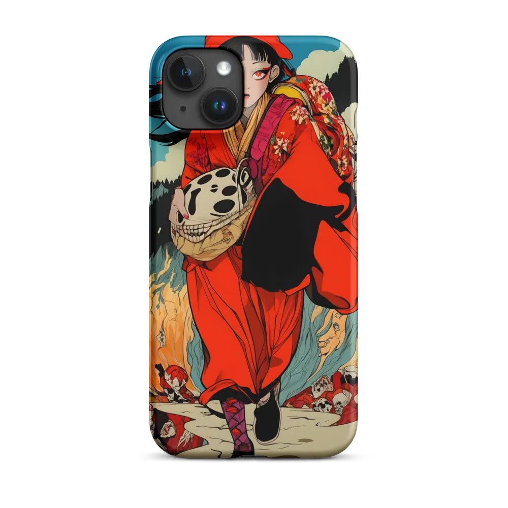 The Girl in Flames | Phone Case |  15 Plus | Snap Case | Matte