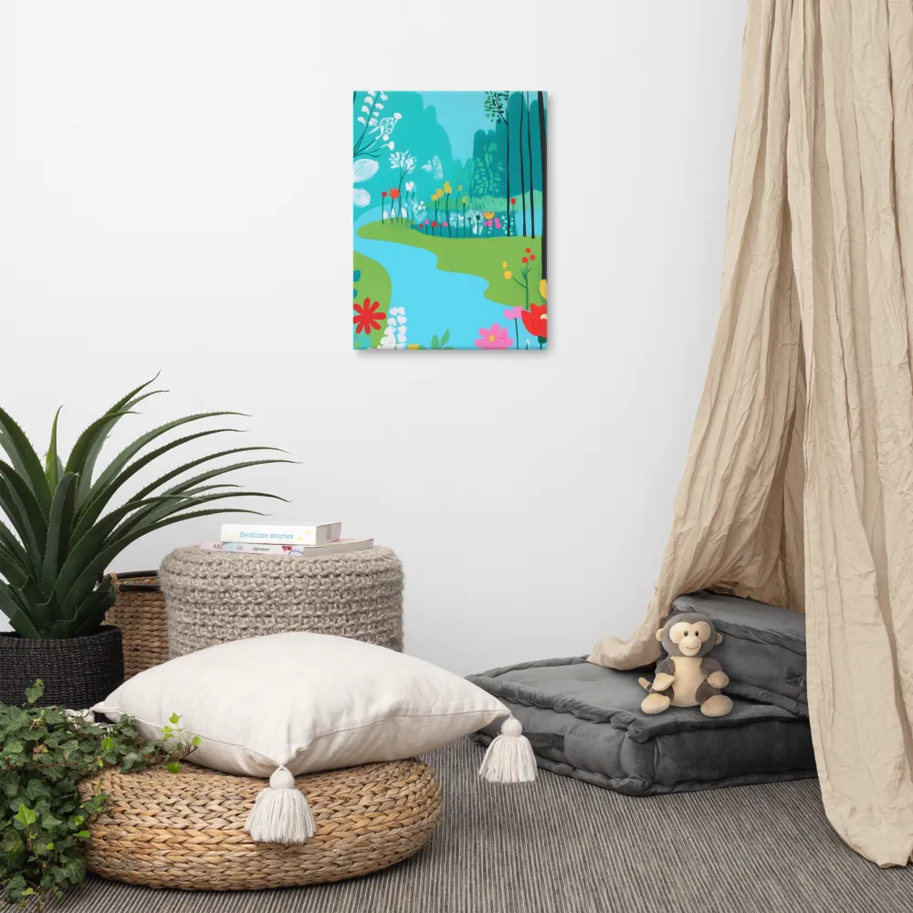 Whispers of Spring: A Colorful Retreat | Canvas | 18″×24″