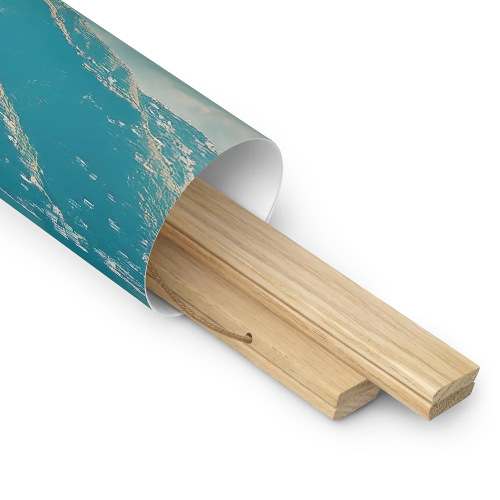 Elysian Waterscape | Poster With Oak Wood Hanger | 18″×18″