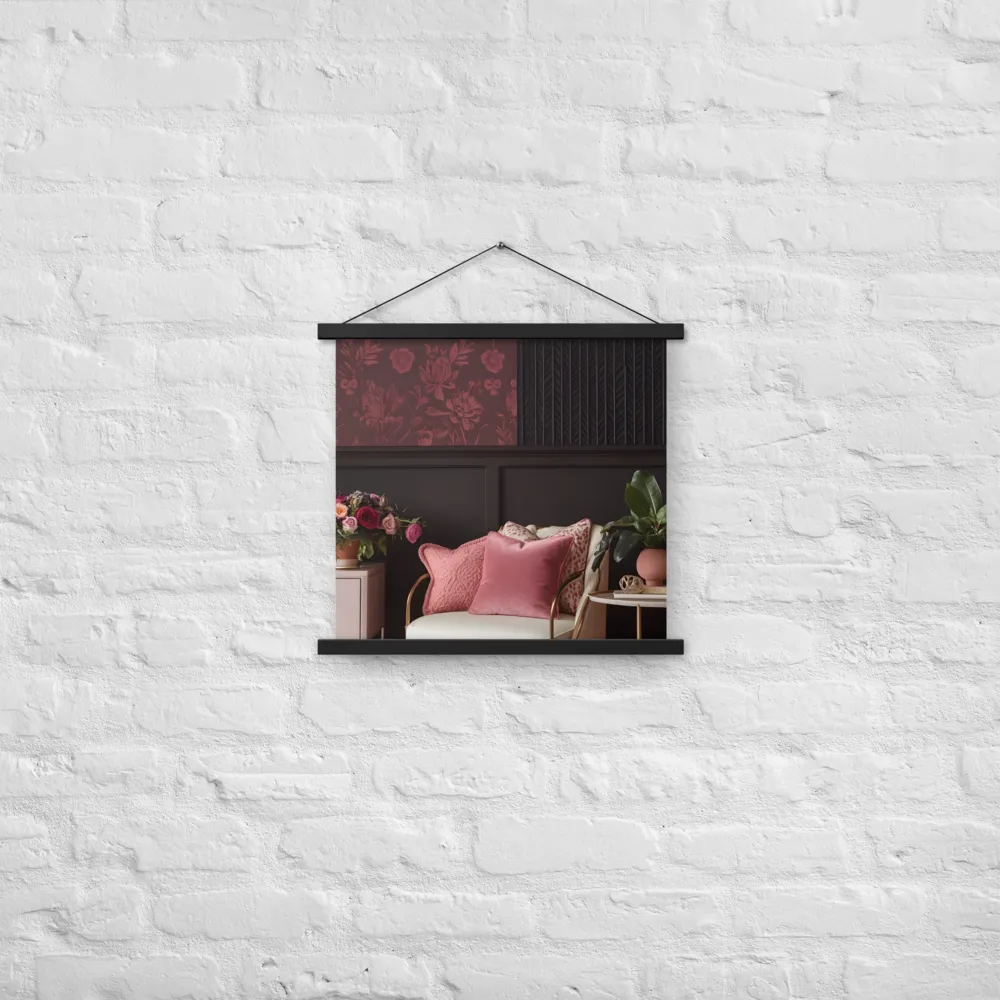 Elegance in Contrast: A Modern Interior Design | Poster With Black Wood Hanger | 18″×18″