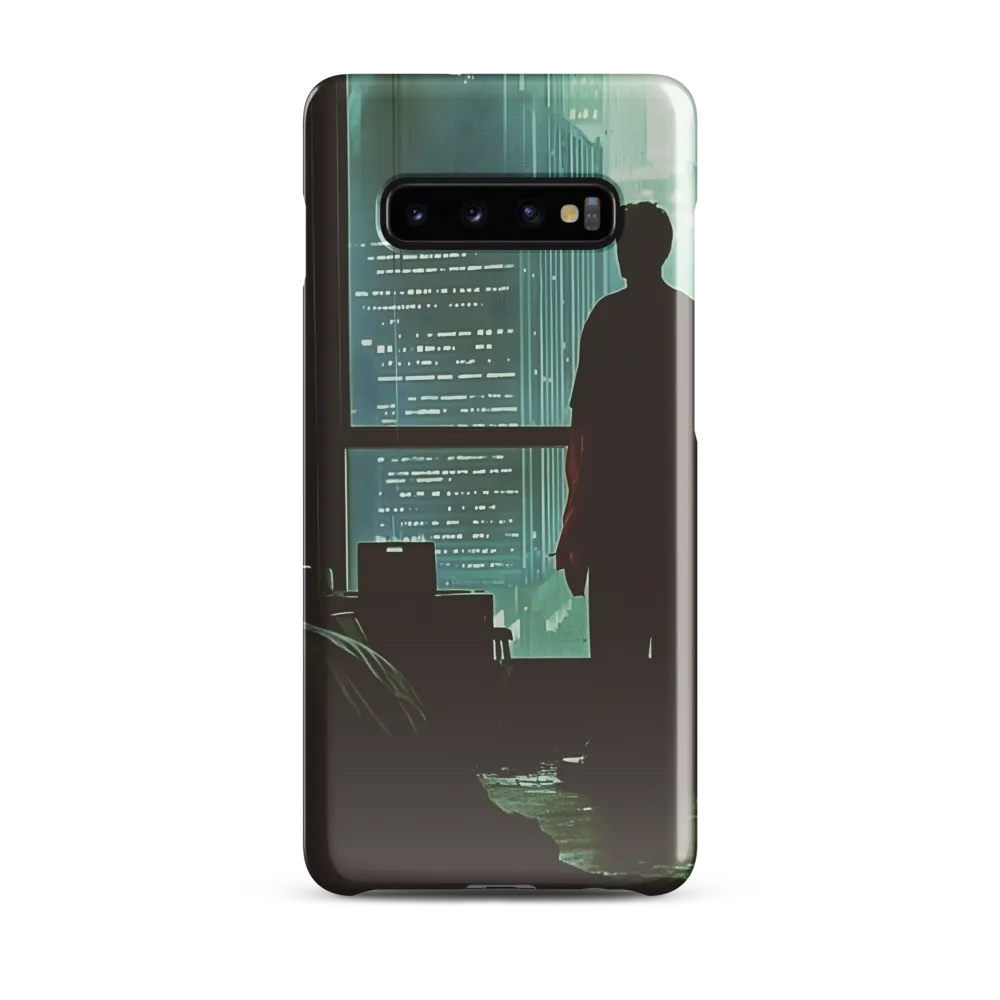 Silent Contemplation in a Futuristic Dystopia | Phone Case |  S10 Plus | Snap Case | Glossy