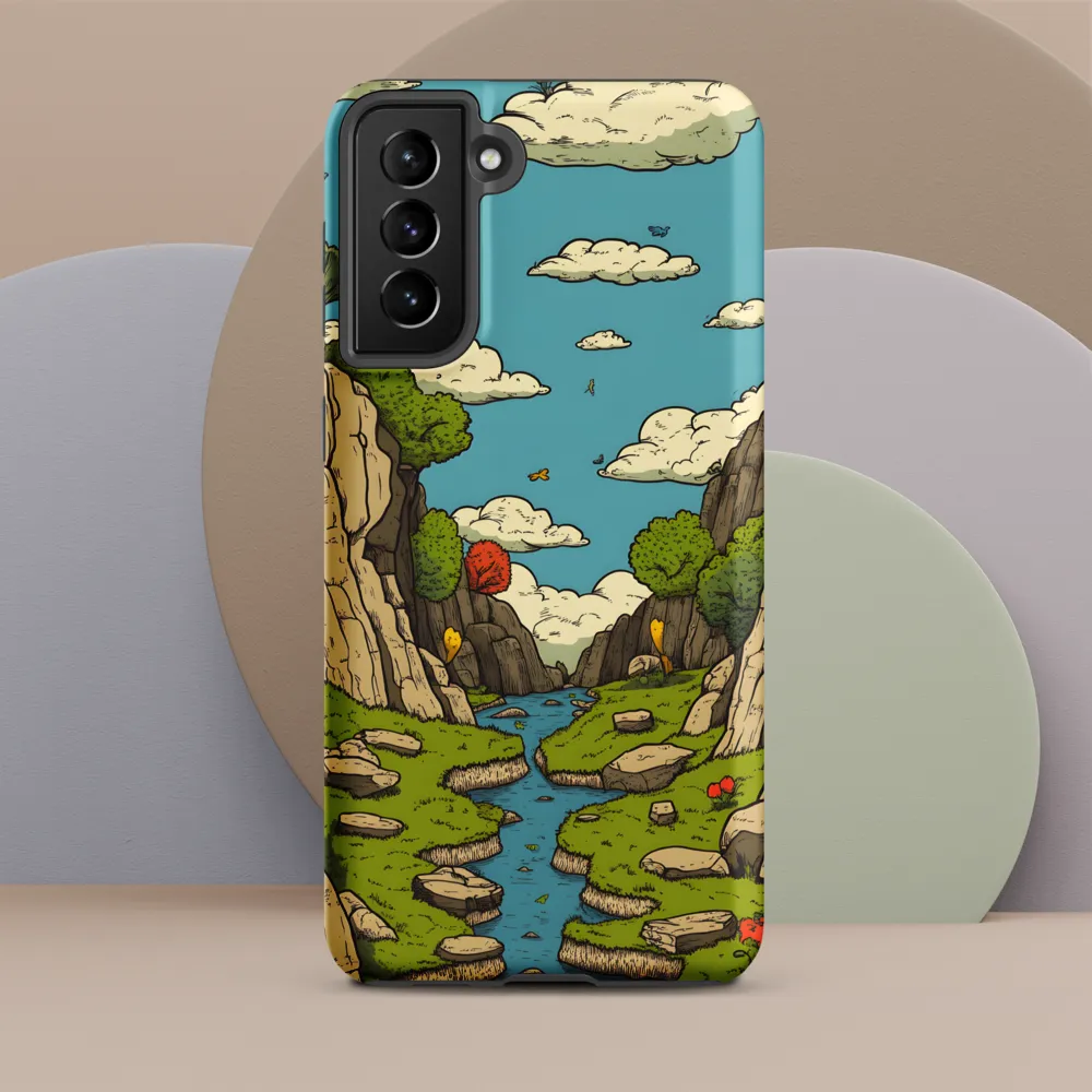 Whimsical Serenity: A Canyon Landscape