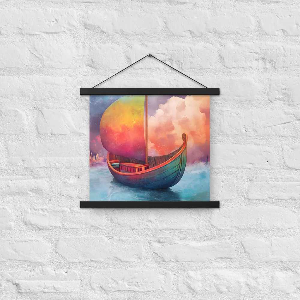 Dream Voyager | Poster With Black Wood Hanger | 14″×14″