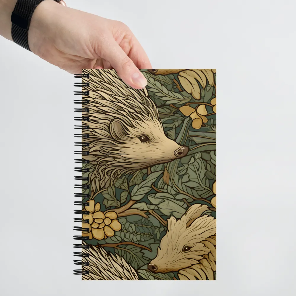 Whimsical Hedgehog Garden | Spiral Notebook