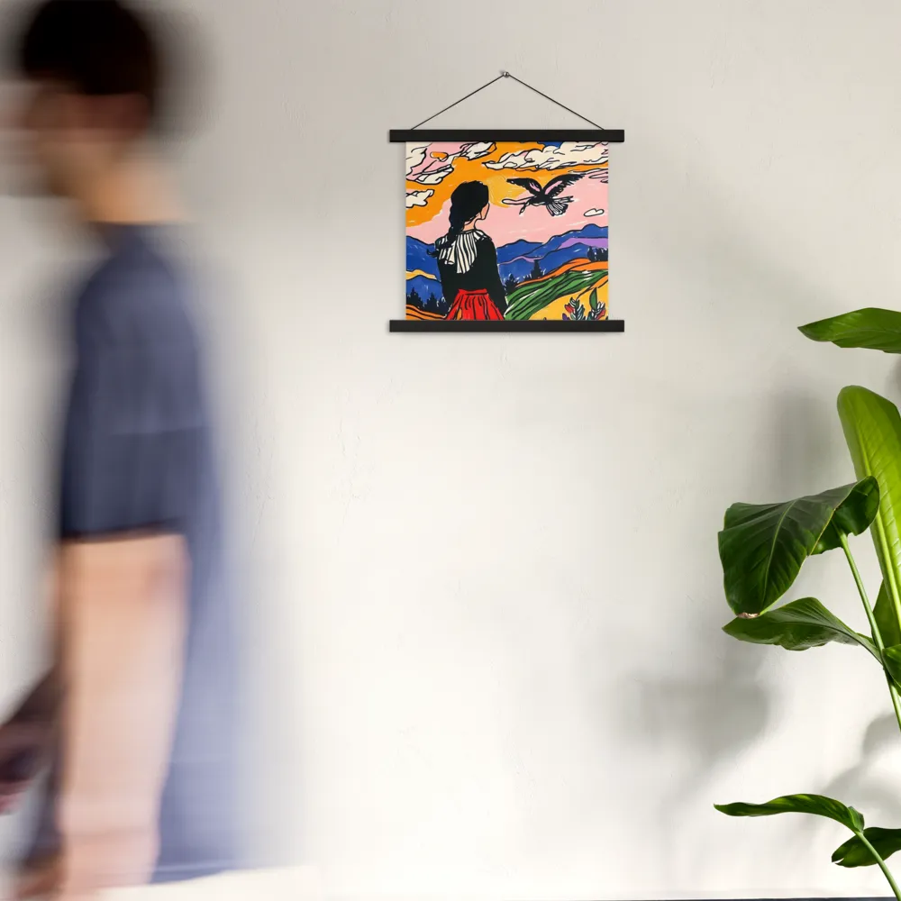 A Journey into Freedom | Poster With Black Wood Hanger | 14″×14″