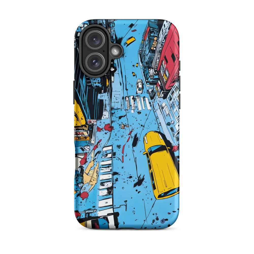 Urban Chaos: Aerial View of City Life | Phone Case |  16 Plus | Tough Case | Matte
