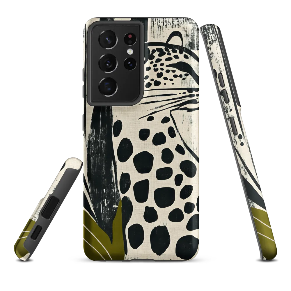 Leopard in Silhouette: A Modern Appeal | Phone Case |  S21 Ultra | Tough Case | Matte