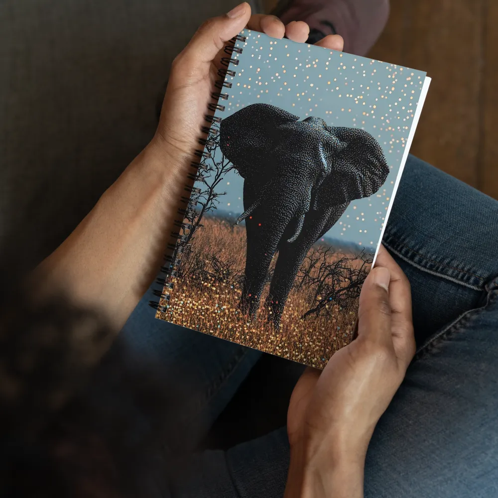 Majestic Presence: The Surreal Elephant | Spiral Notebook