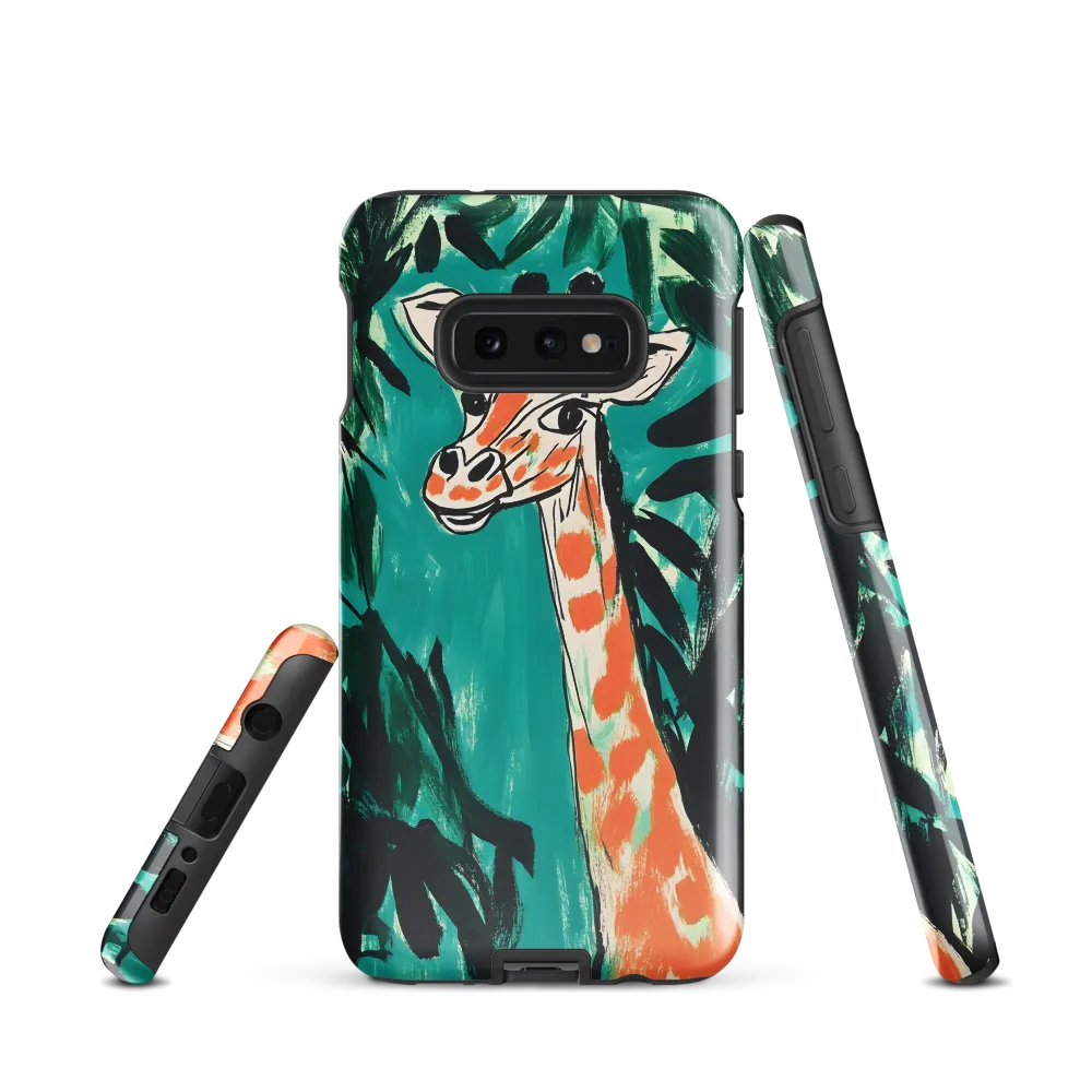 Curious Giraffe in Lush Greenery | Phone Case |  S10e | Tough Case | Glossy