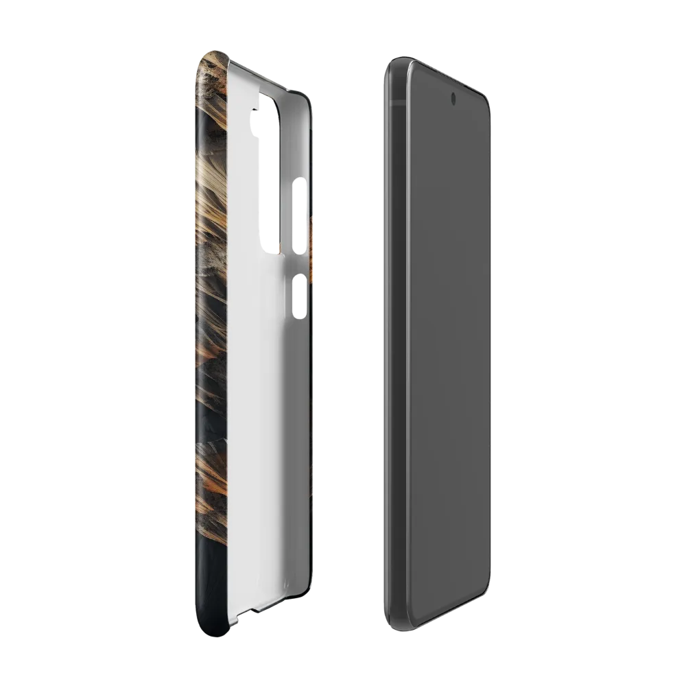 Ethereal Peaks: A Dance of Light and Shadow | Phone Case |  S21 FE | Snap Case | Glossy