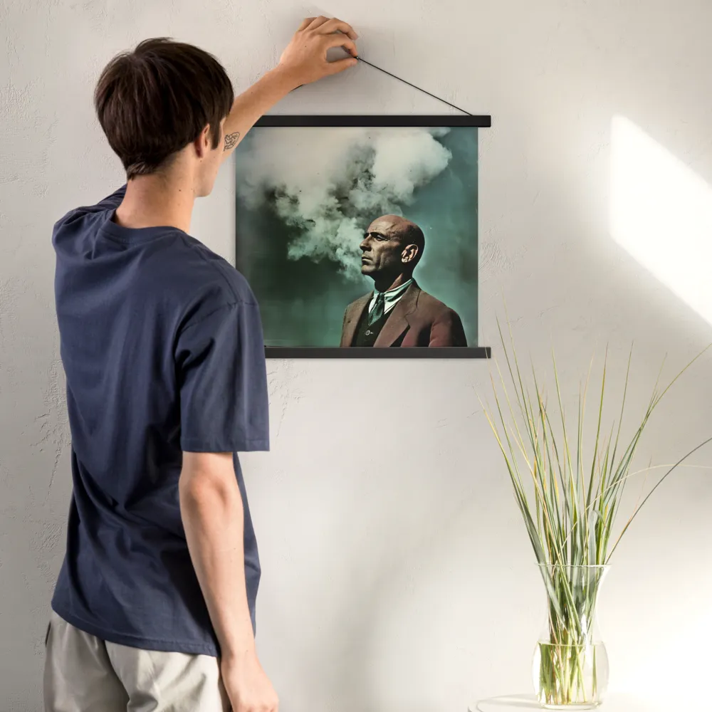Clouded Thoughts | Poster With Black Wood Hanger | 18″×18″