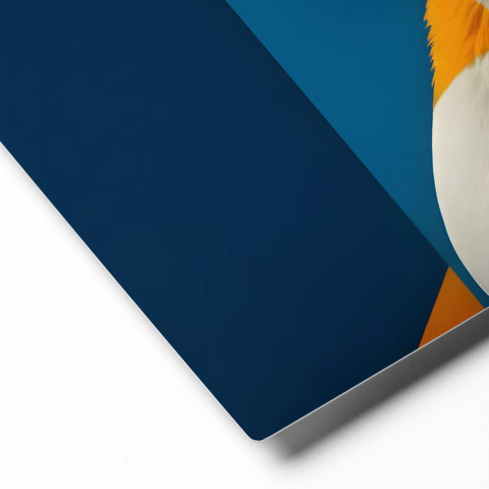 Geometric Swan 
 Metal Print | 12″x 12″