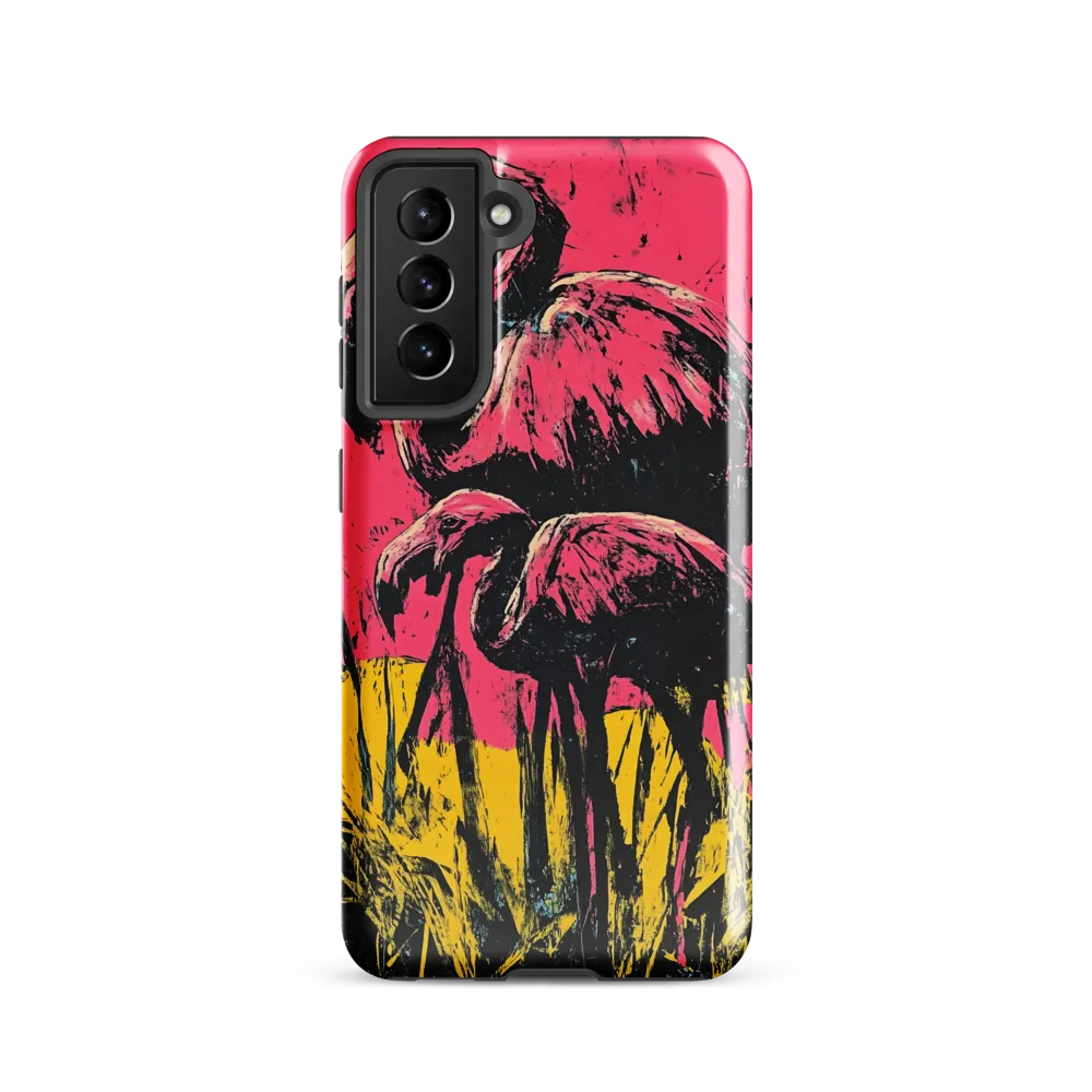 Flamingo Duet: A Pop Art Expression | Phone Case |  S21 | Tough Case | Glossy