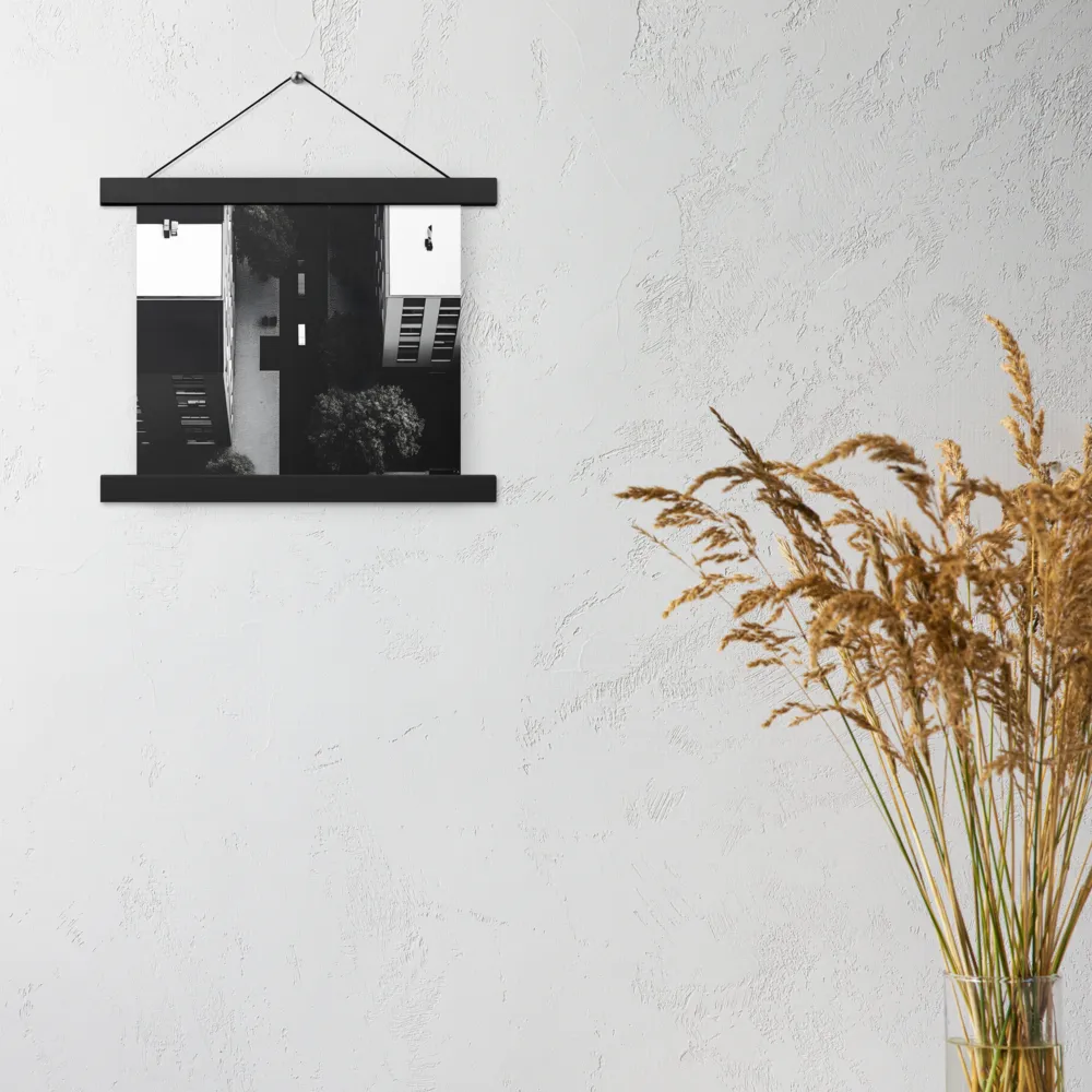 Urban Serenity from Above | Poster With Black Wood Hanger | 10″×10″