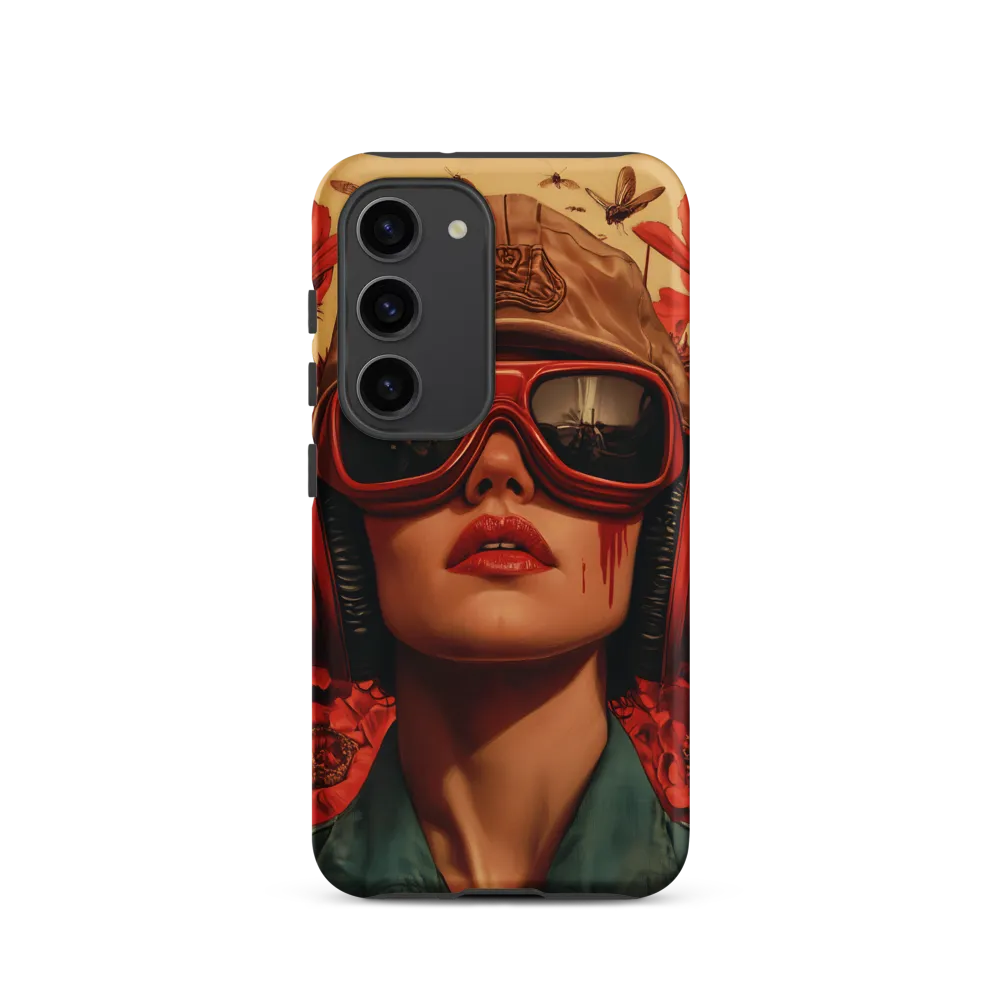 Defiant Portrait in a Floral Realm | Phone Case |  S23 | Tough Case | Matte