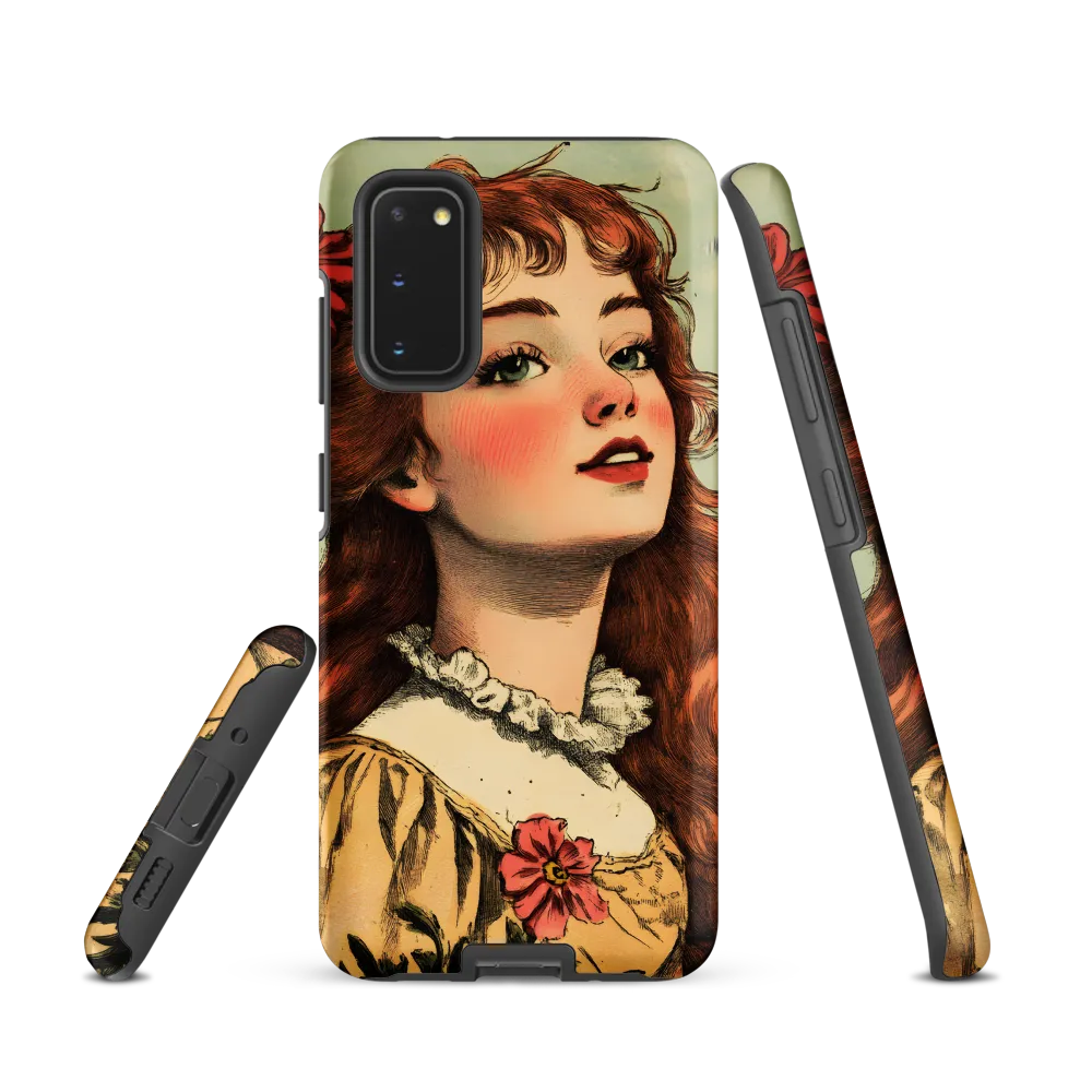 Whimsical Portrait of a Flower-Adorned Girl