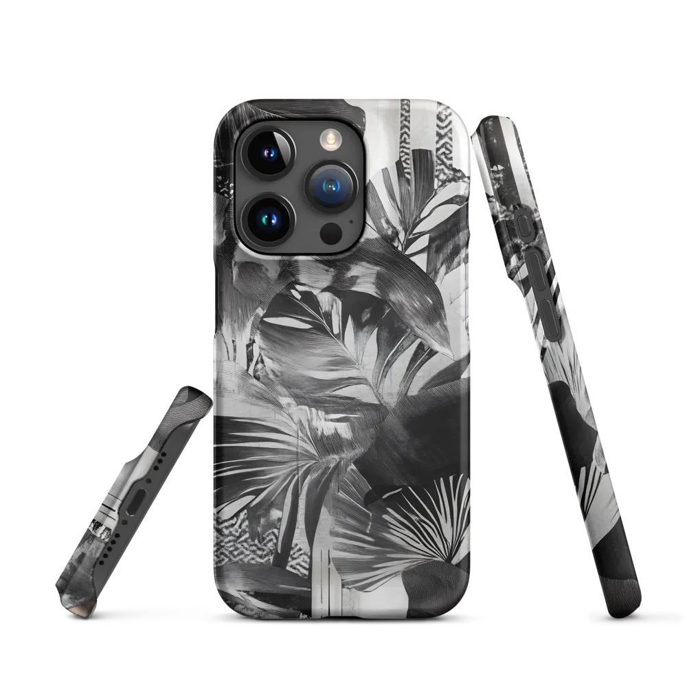 Monochrome Serenity in Tropical Foliage