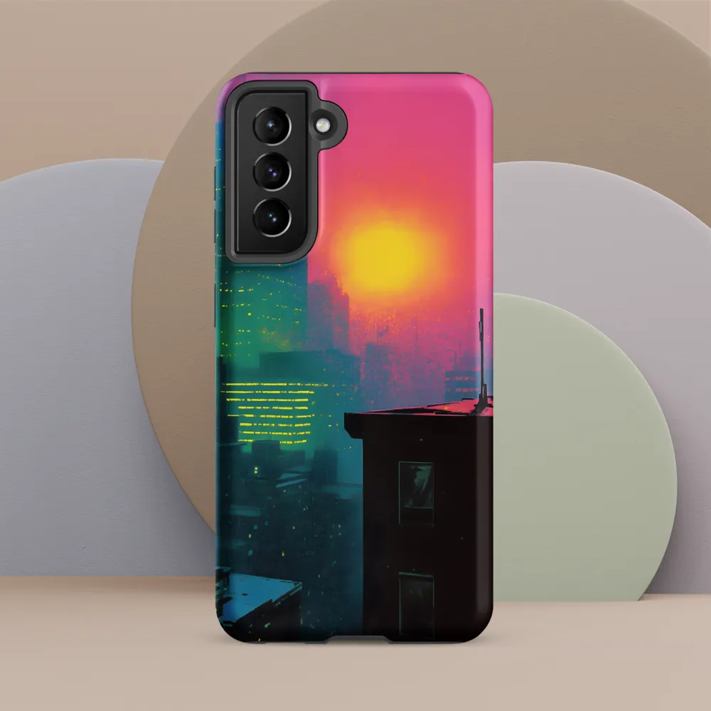 Neon Horizon | Phone Case |  S21 FE | Tough Case | Matte