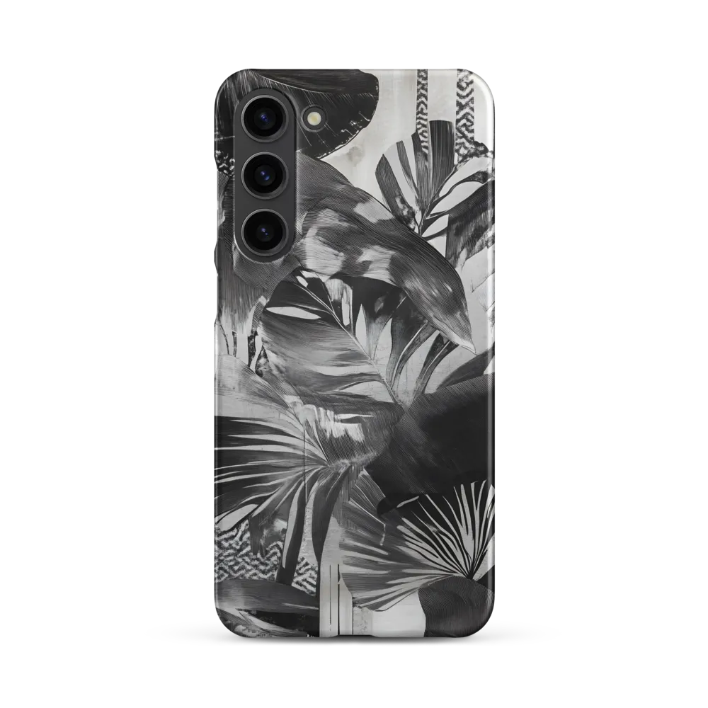 Monochrome Serenity in Tropical Foliage